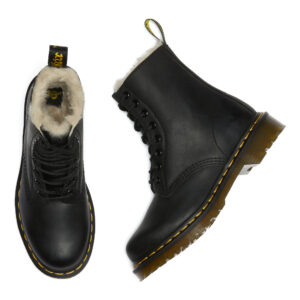 Alternative view of Dr Martens 1460 Serena Black Burnished Wyoming