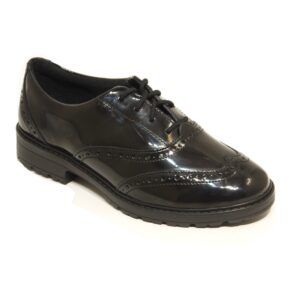 Clarks Loxham Brogue Y Black Patent Leather