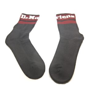 Dr Martens Athletic Logo Sock Black/Cherry Red/White Blend - Image 3