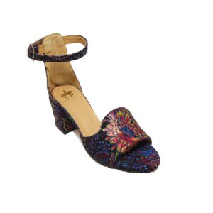 Embassy London (Shoe Embassy) Kay West Black/Blue Feather