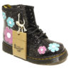 Dr Martens 1460 Toddler/Junior Black & Multi Cosmic Glitter 7 1460 1
