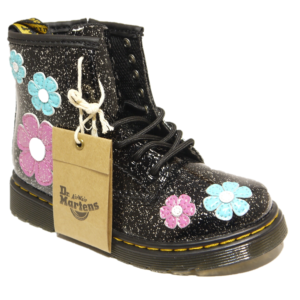 Dr Martens 1460 Toddler/Junior Black & Multi Cosmic Glitter