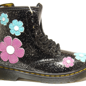 Dr Martens 1460 Toddler/Junior Black & Multi Cosmic Glitter 7 Dr Martens 1460 Toddler/Junior Black & Multi Cosmic Glitter - Image 4