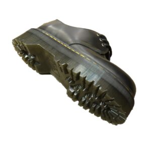 Dr Martens 1461 Quad Platform Black Smooth Yellow Stitching - Image 5