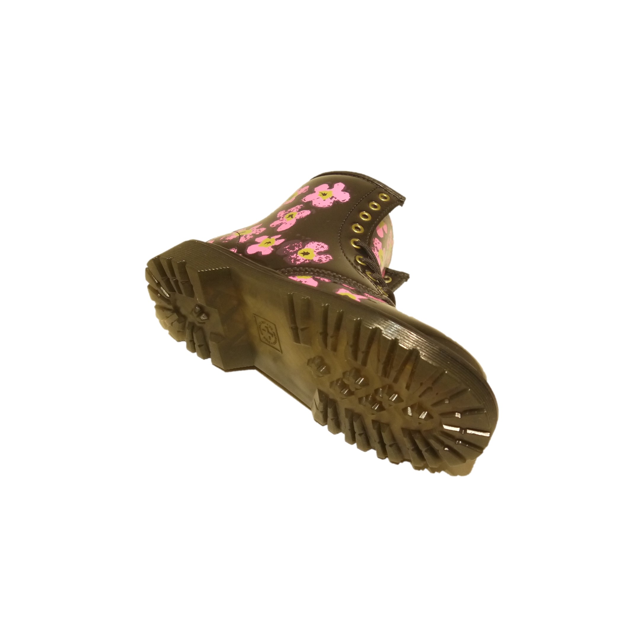 Dr Martens 1460 Junior Pansy Fayre Patent Black Multi 2 Dr Martens 1460 Junior Pansy Fayre Patent Black Multi - Image 2