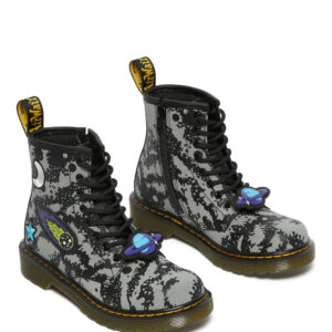 Dr Martens 1460 Toddler/Junior Space Hydro Black/Grey - Image 4