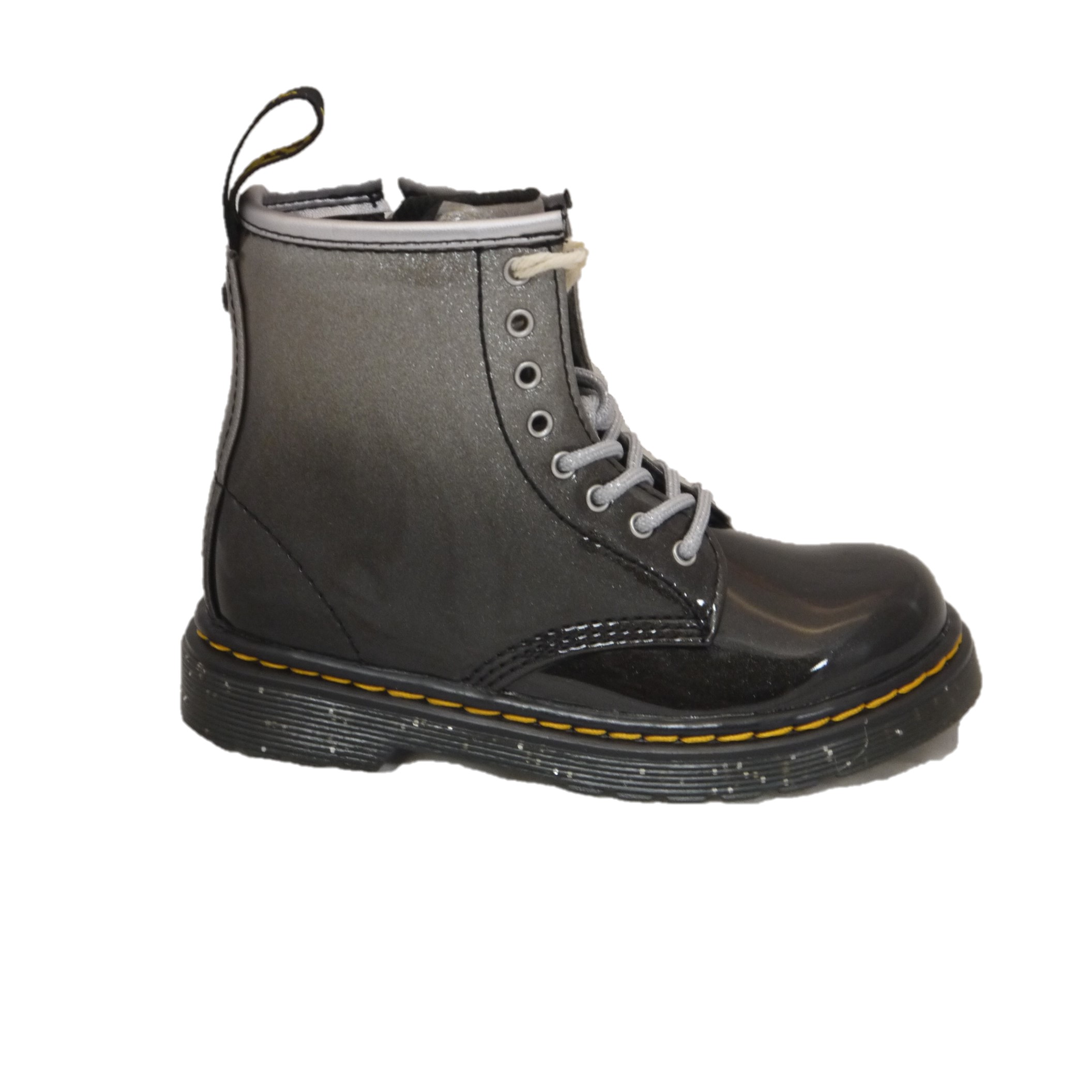 Dr Martens 1460 T/J Black and Silver Glitter Gradient 4 Dr Martens 1460 T/J Black and Silver Glitter Gradient - Image 4