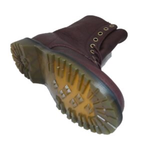 Dr Martens 1460 Faux Fur Lined Grizzly Leather Cherry Red - Image 2