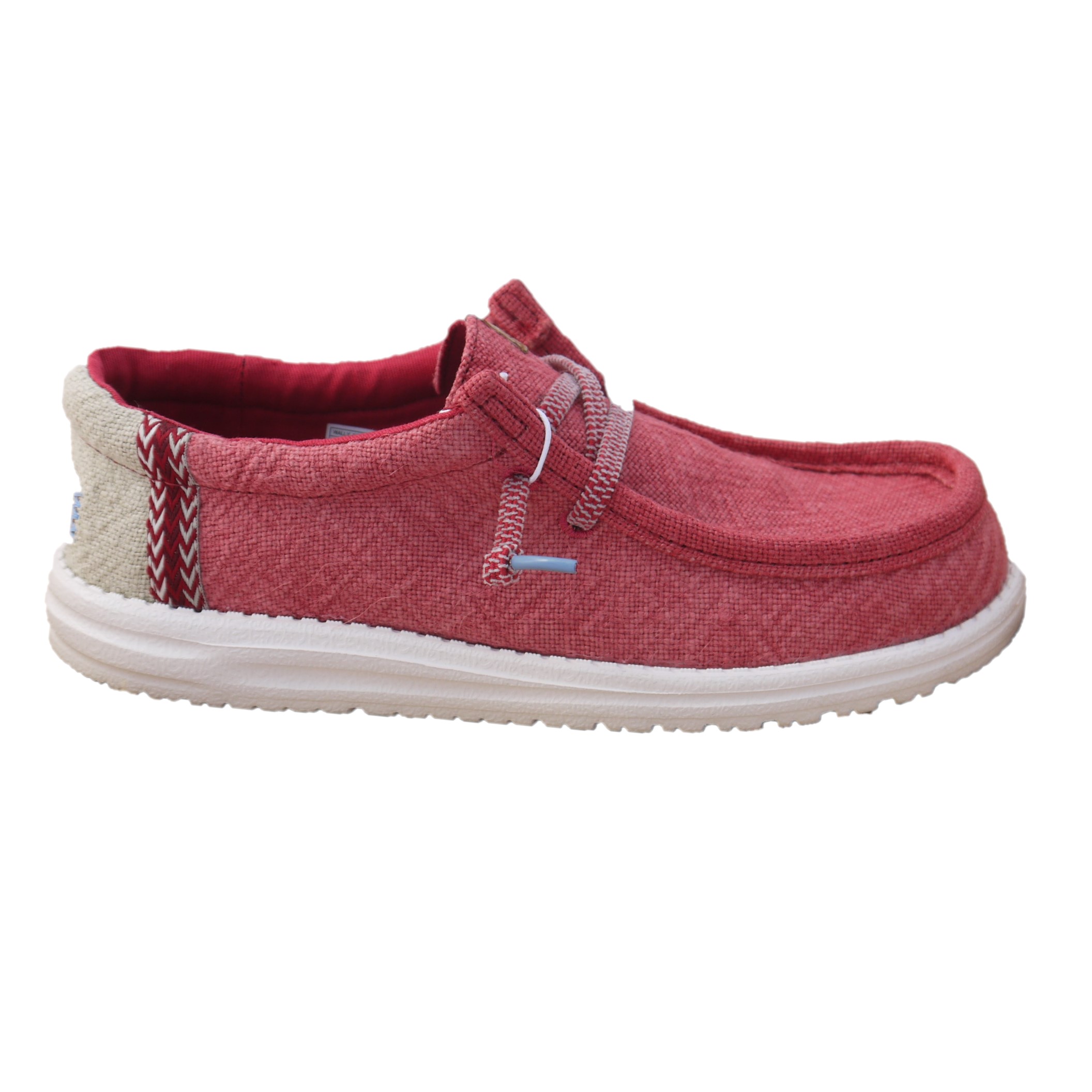 Hey Dude Wally Jute Claret Red/Silver Birch 4 Hey Dude Wally Jute Claret Red/Silver Birch - Image 4
