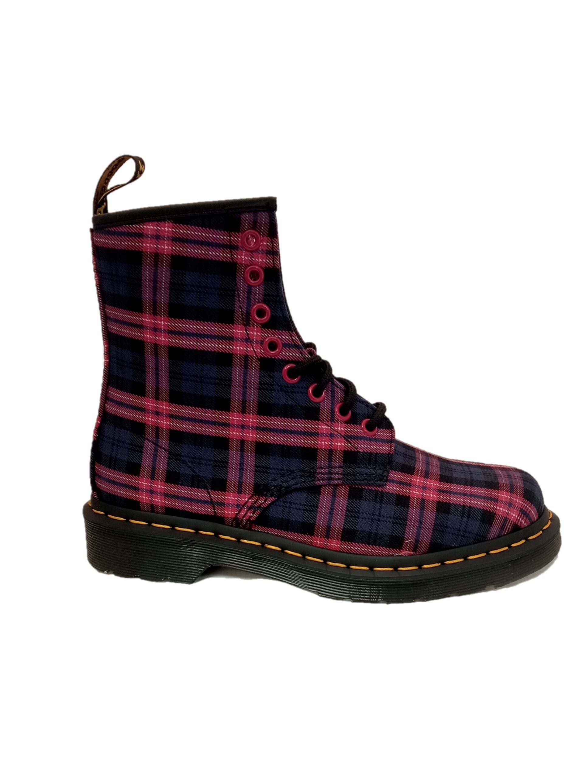 Dr Martens 1460 Tartan Purple/Fushia/White 4 Dr Martens 1460 Tartan Purple/Fushia/White - Image 4