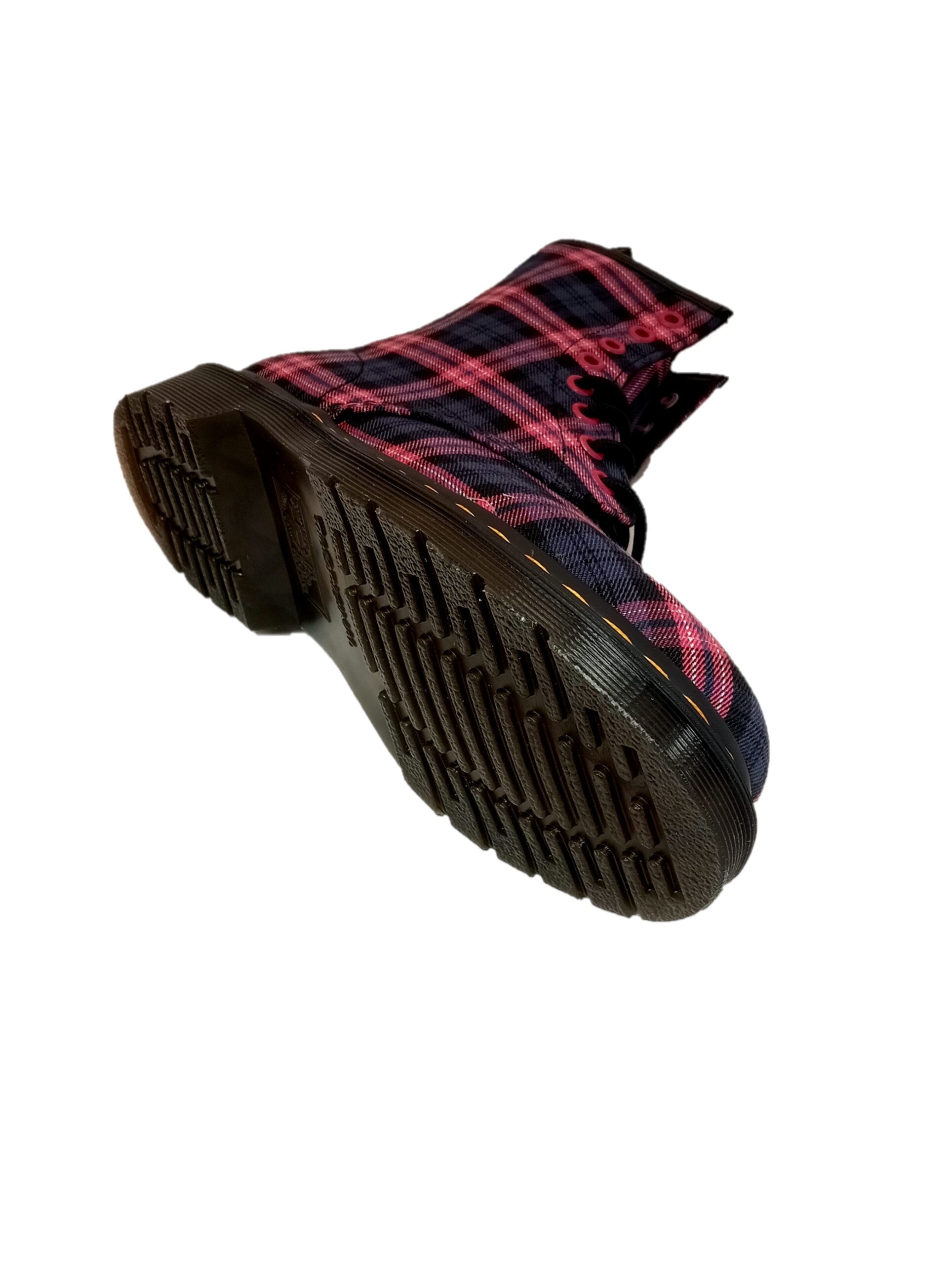 Dr Martens 1460 Tartan Purple/Fushia/White 2 Dr Martens 1460 Tartan Purple/Fushia/White - Image 2