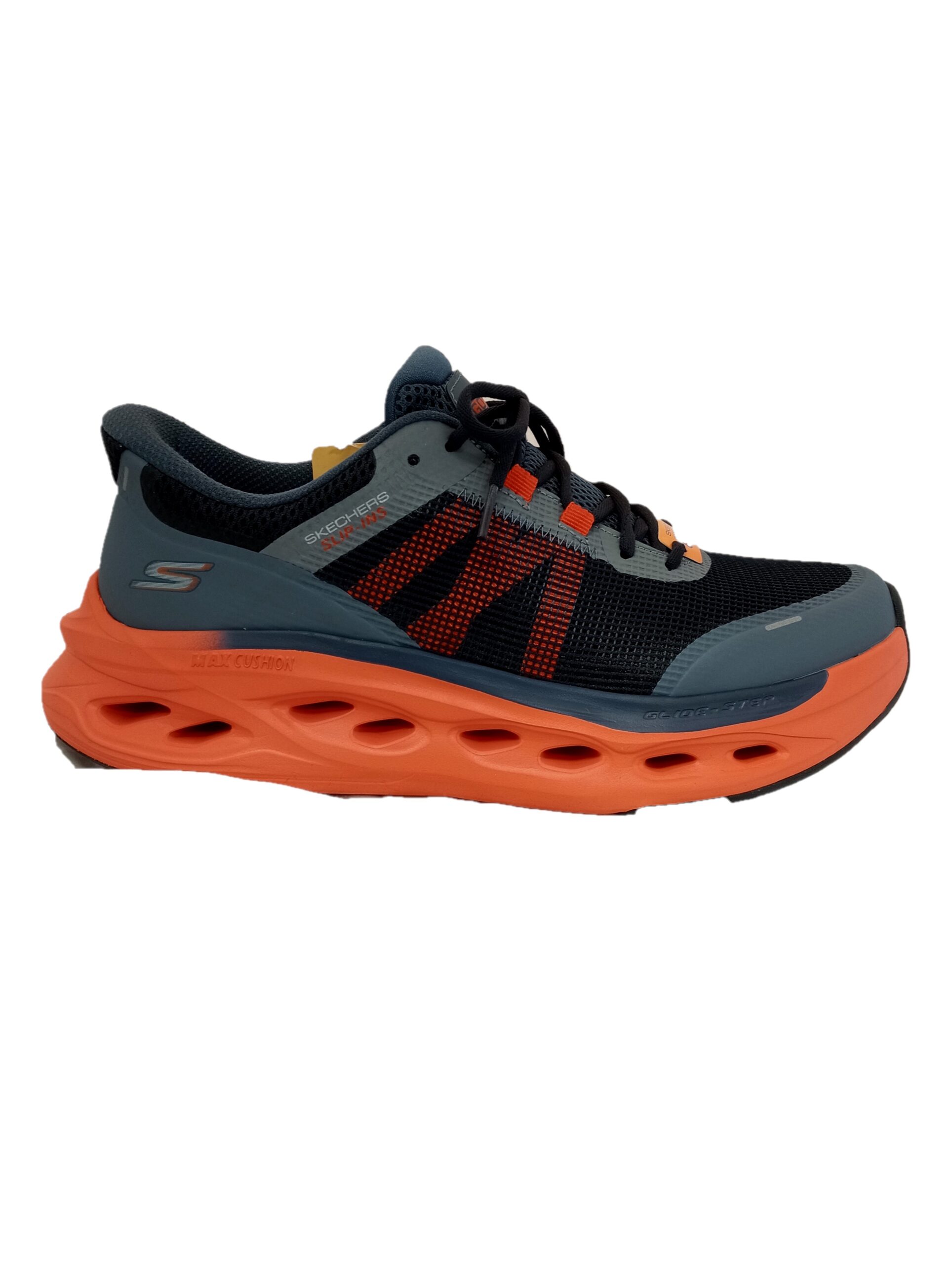 Skechers Slip-ins: Max Cushioning Glide Step - Aberdeen Navy/Orange 4 Skechers Slip-ins: Max Cushioning Glide Step - Aberdeen Navy/Orange - Image 4