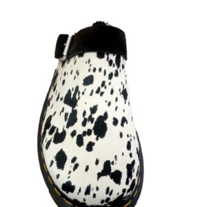Dr Martens Zebzag Suede Cream/Black Dalmatian Print - Image 3